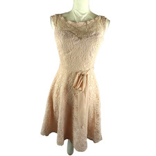 Morilee Madeline Gardner Women's Lace Dress Knee High Pink Size 6 Sleeveless