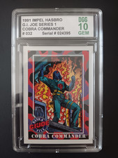 1991 Impel Hasbro G.I. Joe Series 1 Cobra Commander 032 DGG Graded 10 GEM