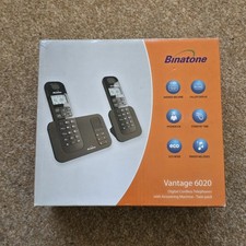 Image of Binatone Vantage 6020 Digital Cordless Telephone with Answer Machine, Twin Pack