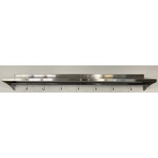 Stainless Steel Wall Shelf With Hook Rail - 1800x300mm