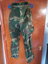 RDF ERDL Rip Stop Poplin Military Camo Cargo Size Small Long Pants  