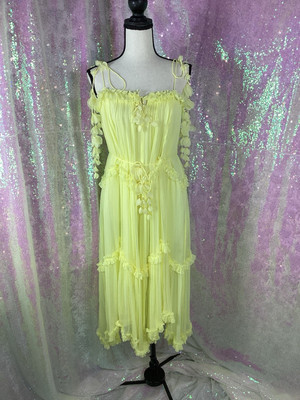 ZIMMERMANN Floating Floral Appliqu Lemon Dress Sz US10/AU3 AUTHENTIC NWT |  eBay