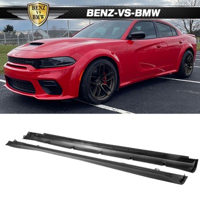 Fits 20-23 Dodge Charger SRT Hellcat Widebdoy Side Skirts Unpainted PP 2PCS
