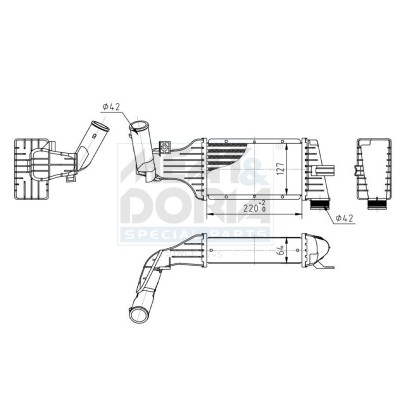 Meat & Doria LadeluftküHler LLK FüR Opel Zafira A 2.0 Dti 16V Astra G Caravan-image