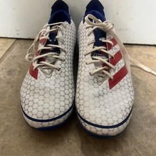 Adidas GameMode FG Soccer Cleats  5 GV6858 White Red Blue USA Colors Hard