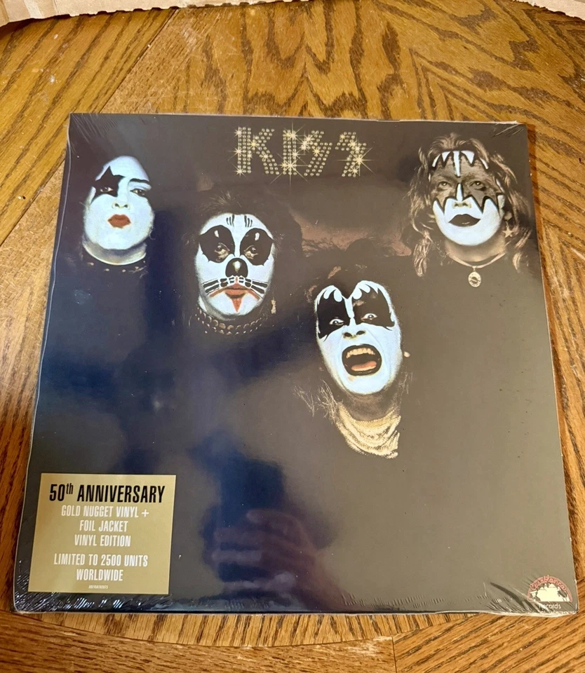 KISS 50th Anniversary LP Premium Gold Nugget Color Vinyl | LE /2,500 - Image 3 of 4