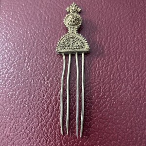 Antique African Ethiopian Collectible Silver Hairpin Museum Collection