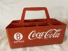 Vintage Plastic Early Coca-Cola 8 Pack Carrier Red Old COKE Logo