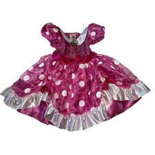 Disney Minnie Mouse Pink Polka Dot Costume Dress Girls Size 2 Up to 92cm