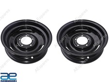 16 Combat Military Wheel Rim Set Black Painted Fits For Jeeps Willys Mb Gpw Us