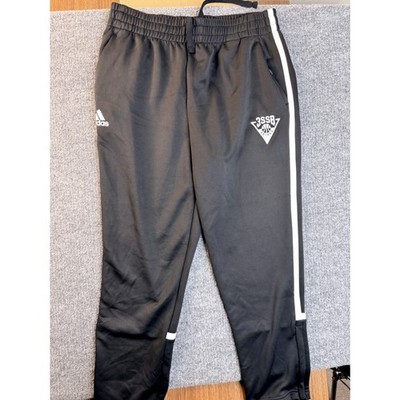 Adidas 3SSB Mens Large Black Warm Up Pants Basketball Track 3-Stripes FQ1077 NWT