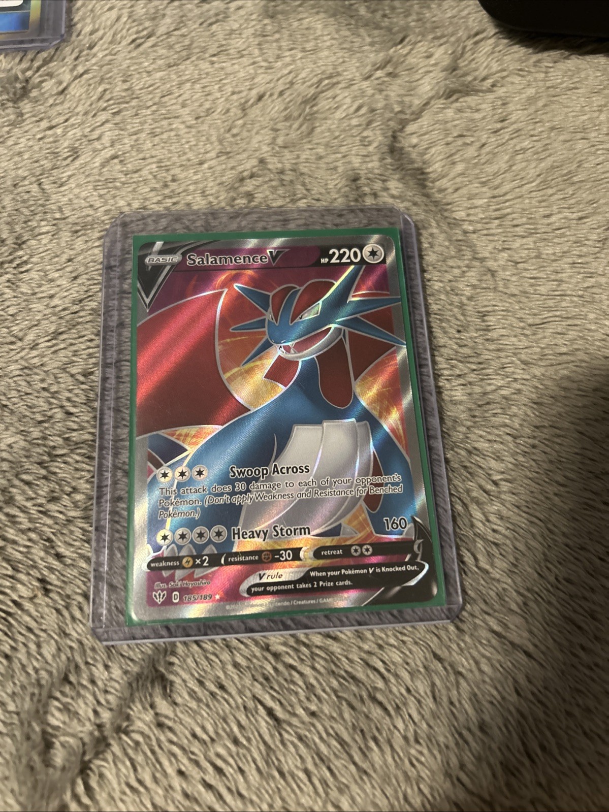 Salamence V 185/189 Full Art Ultra Rare - Pokémon TCG Darkness Ablaze - NM