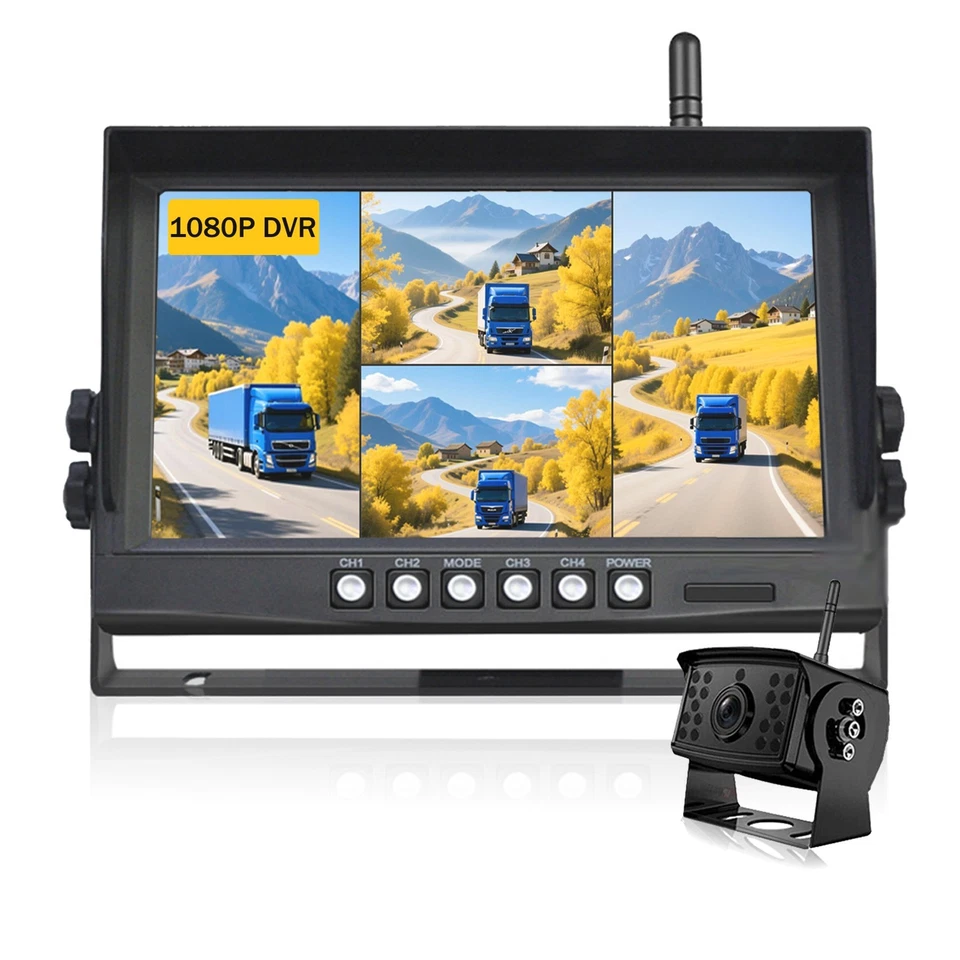 1080P  Digital Wireless Backup Camera System Kit for RV/Truck/Bus 9" HD Monitor - Image 4 of 4