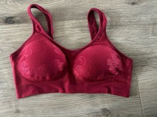 Bali Comfort Revolution Wireless Bra Medium Red Full Coverage Seamless