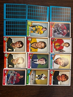 1974-75 Topps Hockey Card Lot Of 15 VG EX Vintage Scratch-Off Inserts Lot (4) -