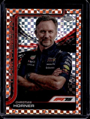 2025 Topps Chrome Formula 1 F1 Christian Horner #192 Orange Checker Flag 06/25