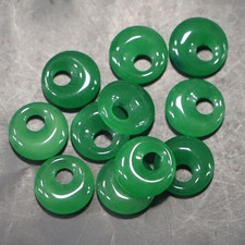 10 pezzi pietra giada malese naturale grande foro cerchio 18 mm perline ciondoli gioielli