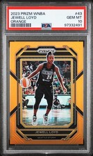 2023 PANINI PRIZM WNBA ORANGE #43 JEWELL LOYD 3/99 PSA 10