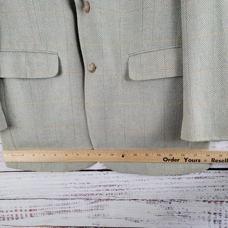 Blazer deportivo a cuadros Burberrys 38 100 % lana 2 botones Woolf Brothers EE. UU. DE COLECCIÓN Foto 4 de 4