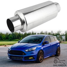 2.5" In/Outlet 12'' Mufflers Exhaust Resonator For Ford Focus ST 1.5L 2.0L 2.3L