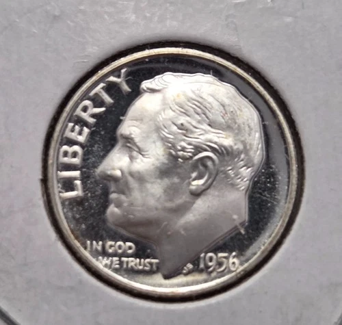 1956 Proof Cameo Roosevelt Silver Dime
