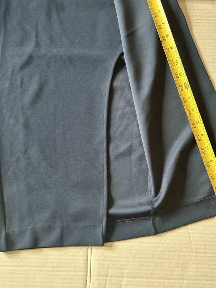 Antthony Women's Swing Open Bottom Navy 2x Knit Wide Leg Pull On - Image 2 of 4