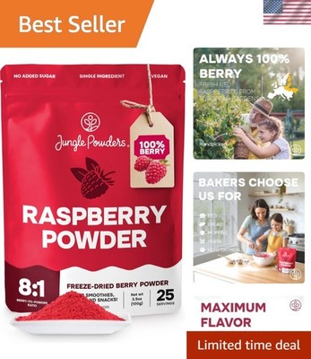Versatile 3.5 Ounce Raspberry Powder - Ideal for Smoothies, Baking & Cooking
