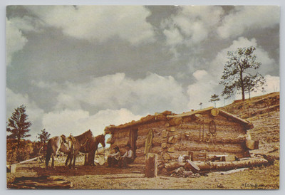 Postcard The Line Camp Two Cowboys from Old West Gallery Miles City Montana 