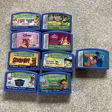 Set Of 9 Leapster Leap Frog Games Early 2000s BIG TITLES Scooby, Dora, Disney
