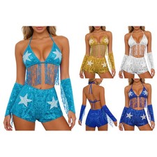 Women Set High School Dancewear Cheerleading Outfit Meeting Cosplay Dance Set