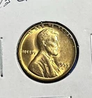 1955-S Lincoln Wheat Cent Unc BU Coin Bright RED Lot 3