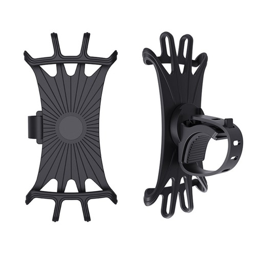 Mobile Phone Holder Silicone Handlebar Bracket 360 Degree Rotatable Bike - Photo 4 sur 11