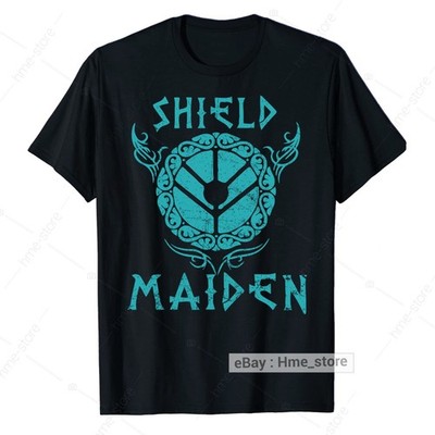 Viking Shield Maiden Norse Women Warrior T-Shirt for Viking Wife Girlfriend Tee