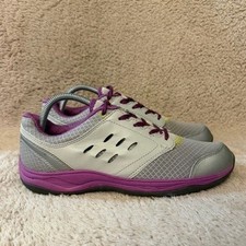 Vionic Venture Womens 9.5 Walking Sneakers Gray Purple Orthaheel RS-06-13-15
