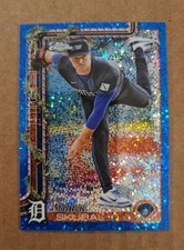 2025 Topps Holiday Chrome - Tarik Skubal Blue Sparkle /199 #HC74 Detroit Tigers 