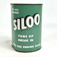 SILOO Tune Up Break In Oil  Additive Engine Cleaner Vintage Can  NOS