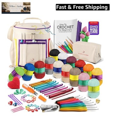 Crochet Kit for Beginners with Yarn, Beginner Crochet Kit for Adults and Kids...