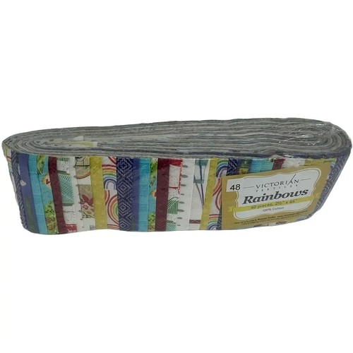 Rainbows 40 x 2 1/2" Strips 44" Long by Victorian Textiles (#48) - Imagen 2 de 2