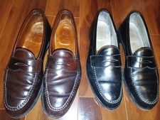 1 Pair ALDEN 986 or 981 SZ 13 US SHELL CORDOVAN LHS HANDSEWN PENNY LOAFERS SHOES