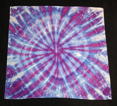 *BOGO* Blue And Purple Spiral Ice Dye Tie Dye Bandana