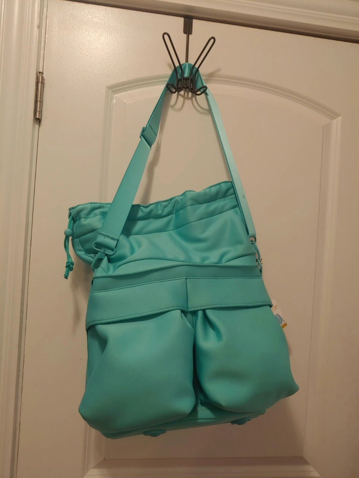 LS beverage bucket cooler 15x14x7 light Turquoise soft material shoulder bag