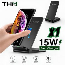 Wireless Fast Charger Charging Pad Stand Dock For Samsung Galaxy iPhone Phone
