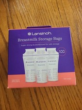 Lansinoh Breastmilk Storage Bags 100 Count Sealed In Open Box