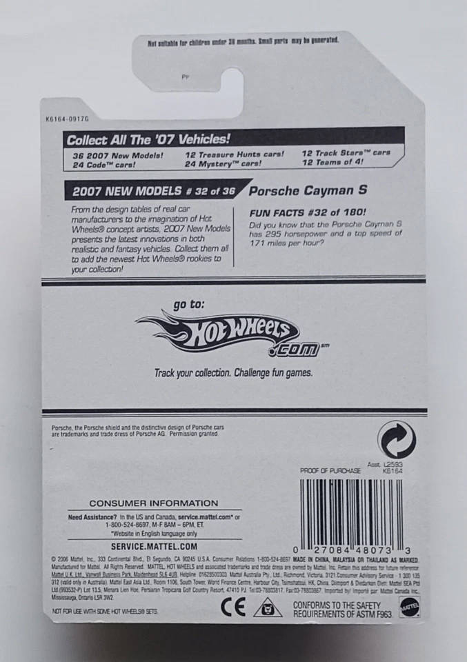 Lot of 3 2007 Hot Wheels New Models Porsche Cayman S # 32 of 36  - Image 3 of 4