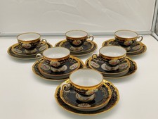 Weimarer Porzellan Kaffeeservice, 6 Personen mit Zuckerdose und Milchkännchen