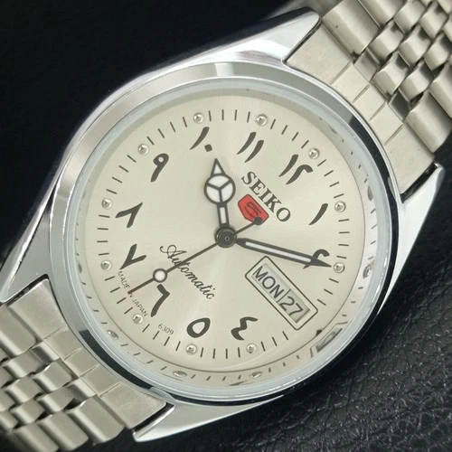 REFURBISHED SEIKO 5 AUTOMATIC 6309A JAPAN MENS VINTAGE SILVER WATCH a442398-1