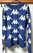 Final Price Reduction Kappa Rare Logo Pattern Crew Neck Sweatshirt L