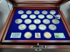 Uncirculated Centennial Collection 100 Kennedy Half Dollars + Stamps + $ Coins