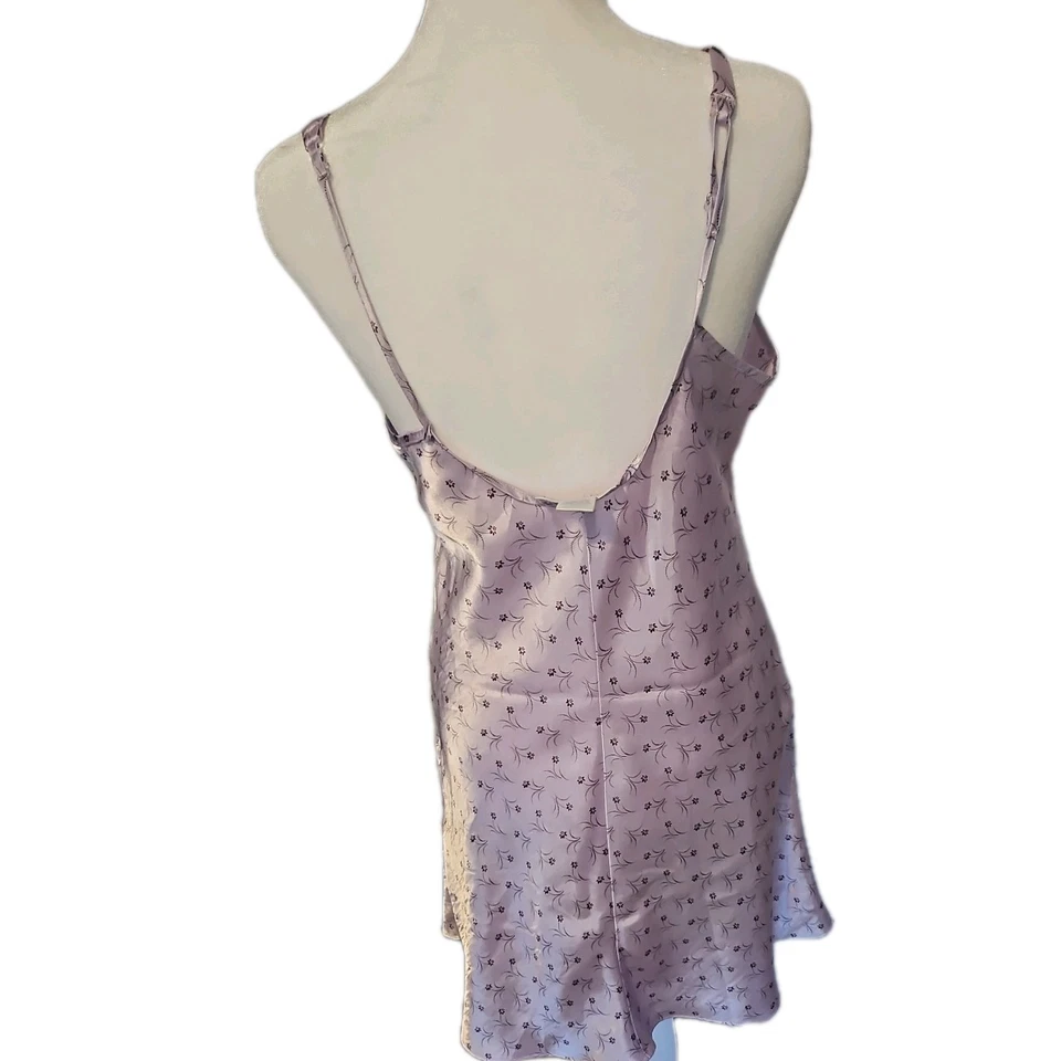 MORGAN TAYLOR Íntimo Talla S Púrpura Floral Satén Camisón Vestido Sin Mangas Lencería  Foto 4 de 4