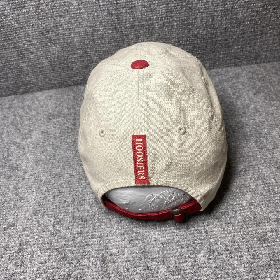 Indiana Hoosiers Sombrero Gorra Correa Trasera Para Hombre Rojo Tostado NCAA Parche Universidad Universitaria Foto 4 de 4